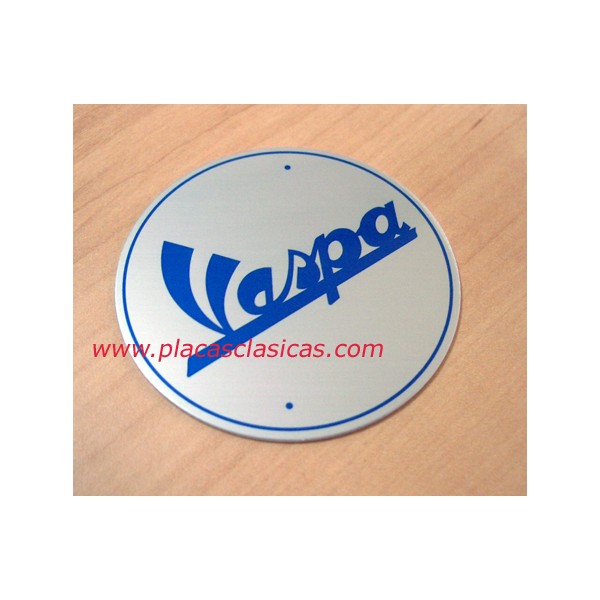 Placa VESPA Circular 54 mm Aluminio/Azul PL-135/B Image