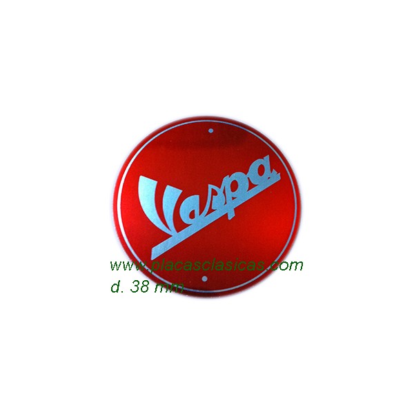 Placa Vespa circular roja d.38 PL-134 Image